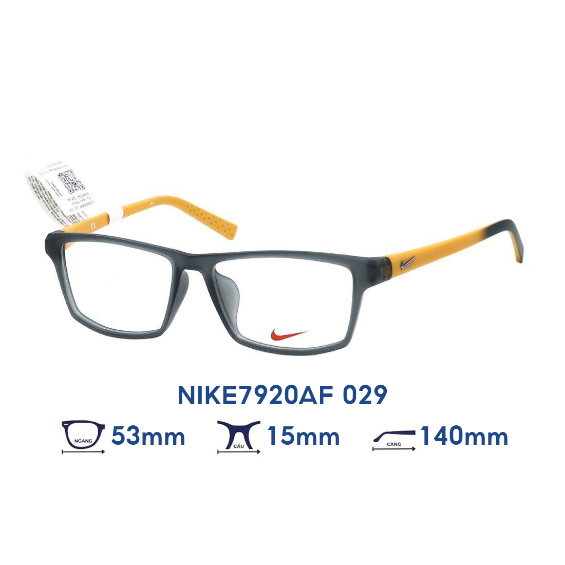Gọng kính NIKE NIKE7920AF 029 - Màu Vàng - Size 53