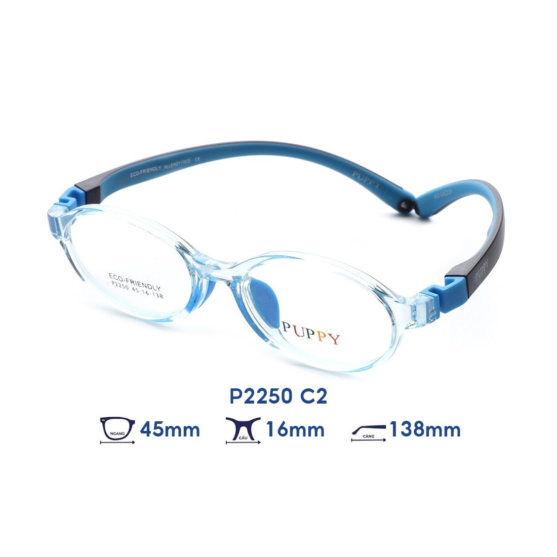 Gọng kính trẻ em kids PUPPY P2250 C2 