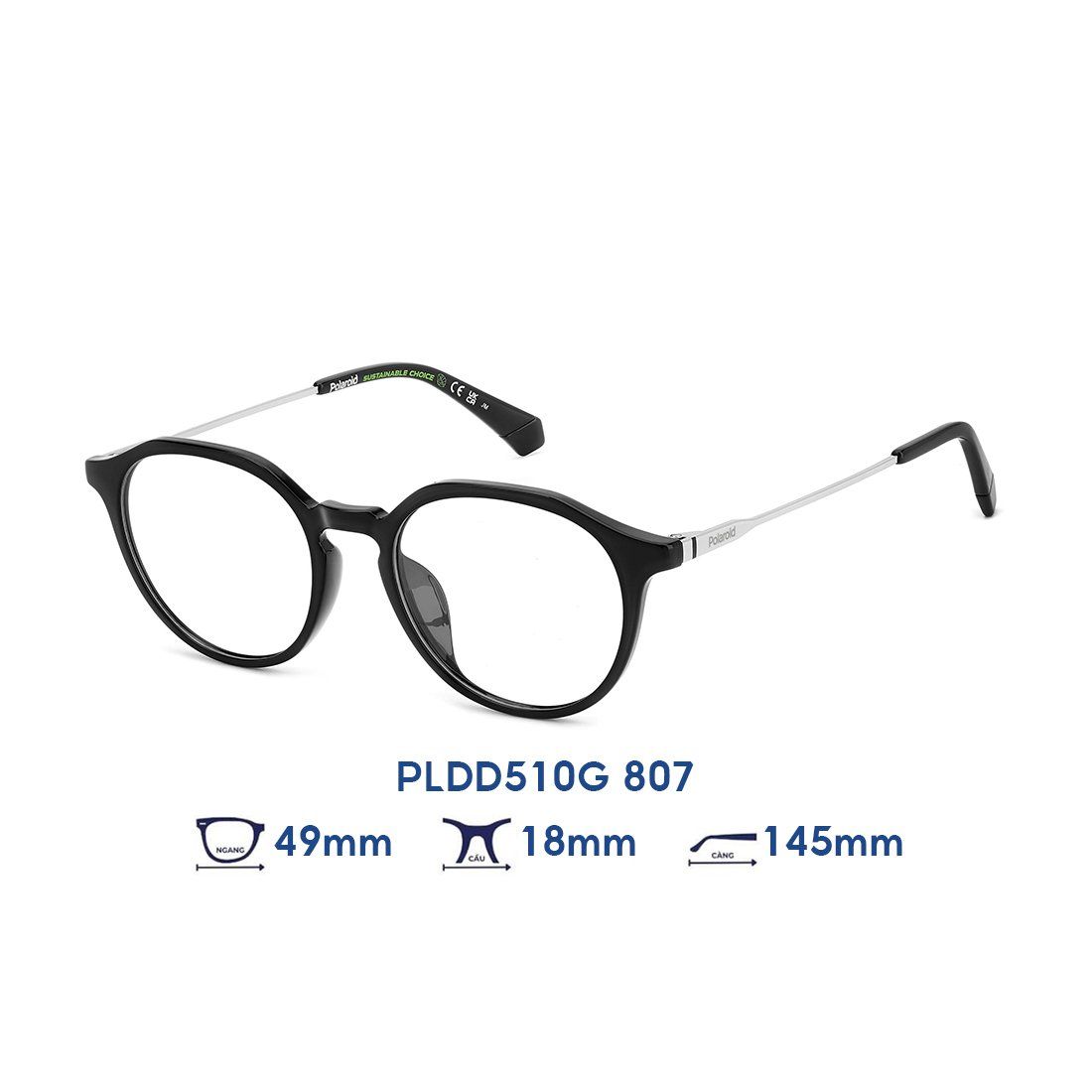  Gọng kính POLAROID PLDD510G 807 