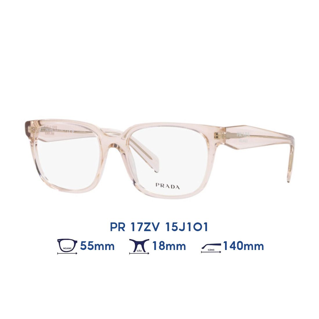  Gọng kính PRADA PR 17ZV 15J1O1 