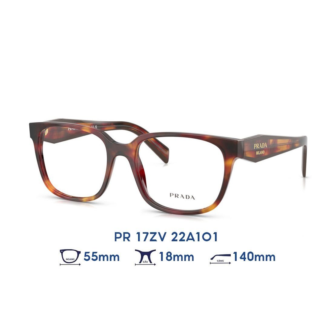  Gọng kính PRADA PR 17ZV 22A1O1 