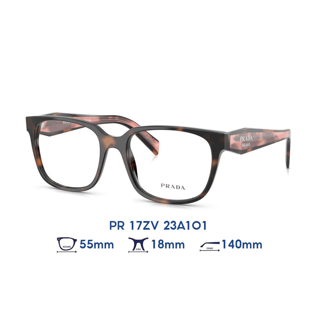  Gọng kính PRADA PR 17ZV 23A1O1 