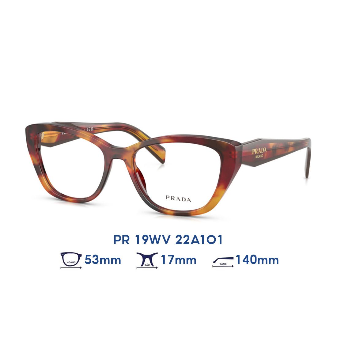  Gọng kính PRADA PR 19WV 22A1O1 