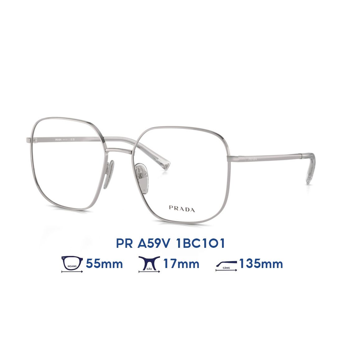  Gọng kính PRADA PR A59V 1BC1O1 