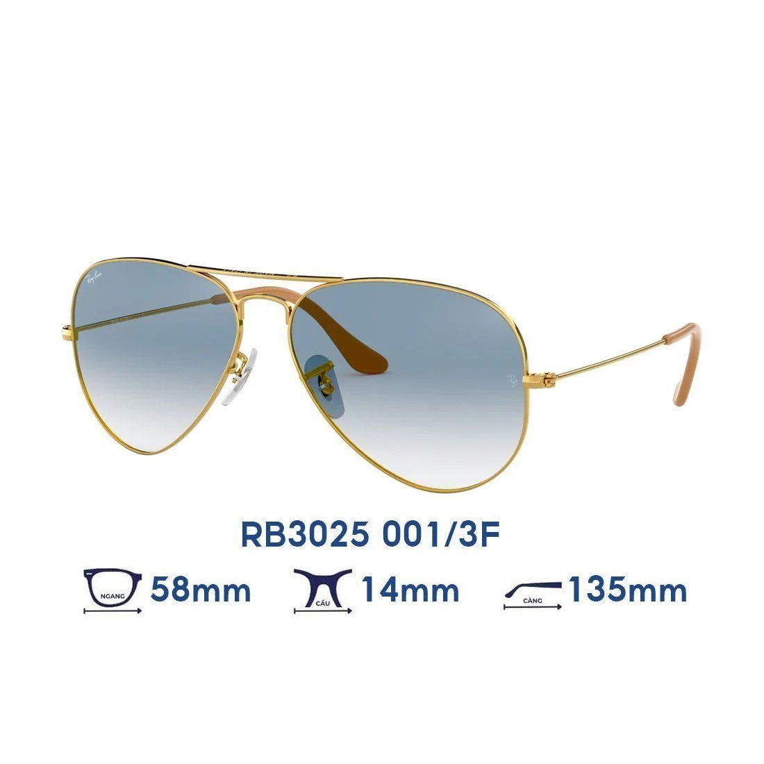  Kính mát Rayban RB3025 001/3F 