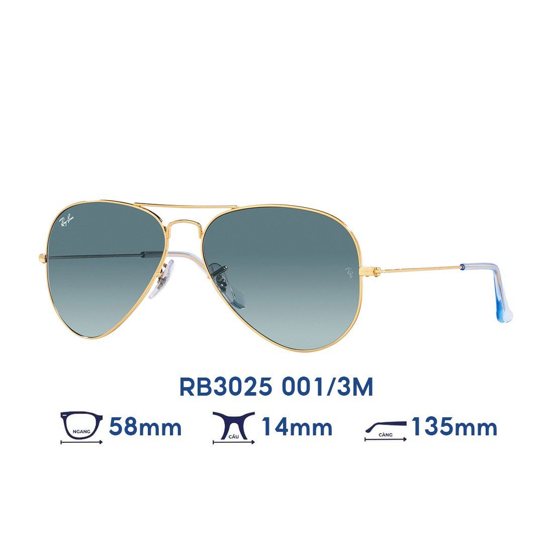  Kính mát RAYBAN RB3025 001/3M 