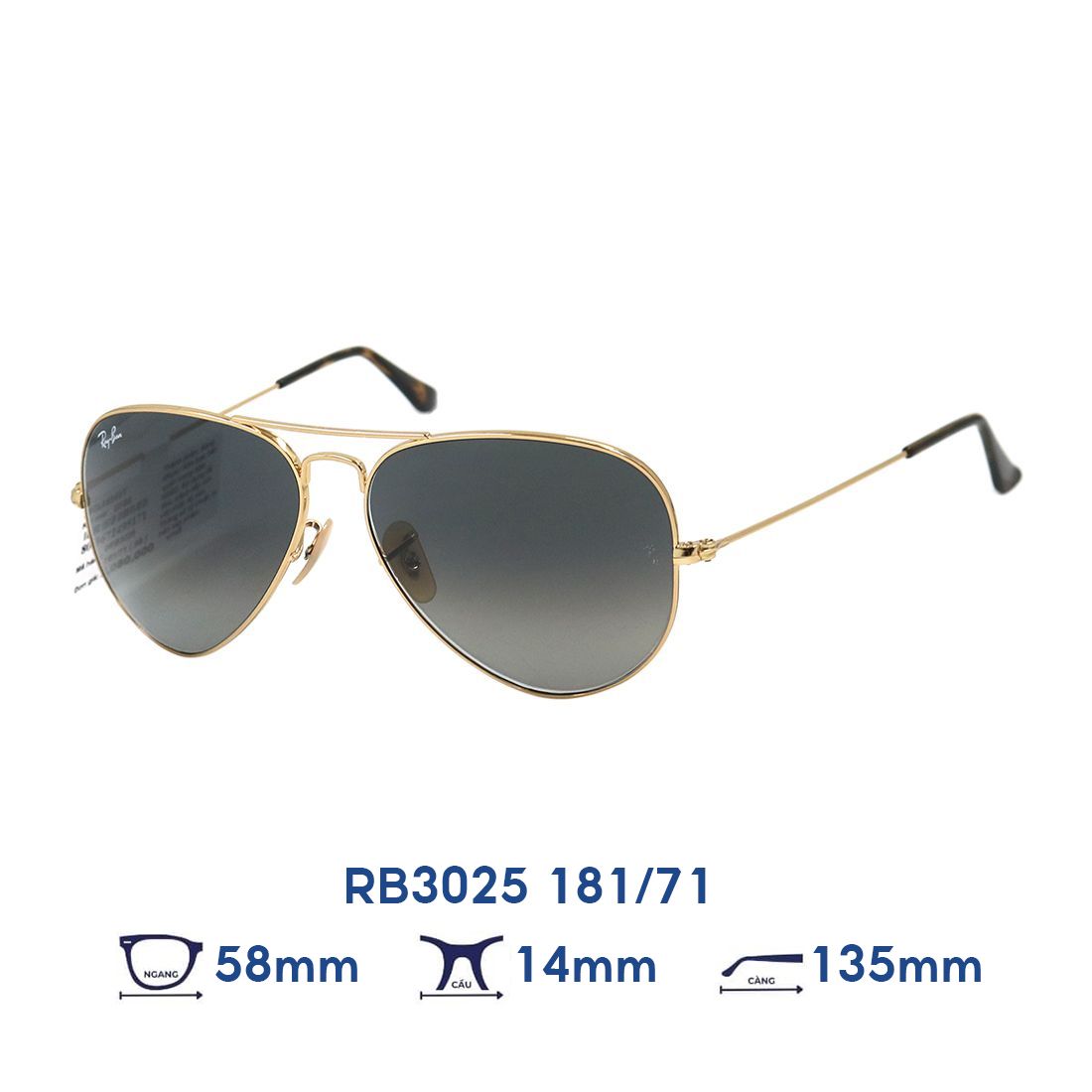  Kính mát RAYBAN RB3025 181/71 