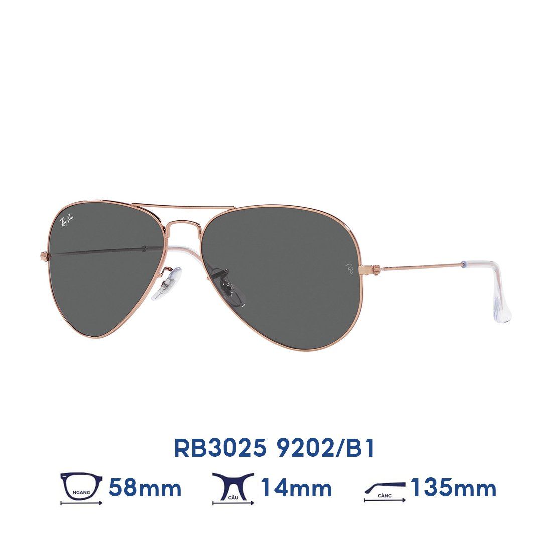  Kính mát RAYBAN RB3025 9202/B1 