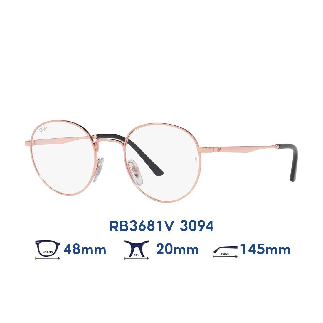  Gọng kính trẻ em Kids RAYBAN RB3681V 3094 