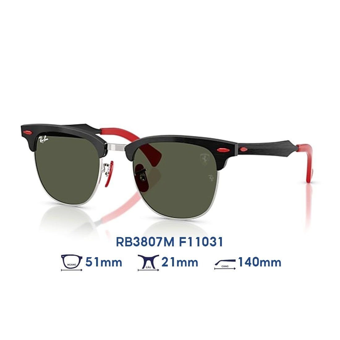  Kính mát RAYBAN Scuderia Ferrari RB3807M F11031 