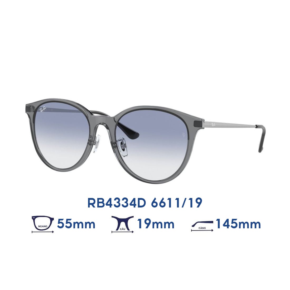 Ray-Ban RB4334D 6611/19 là mẫu kính mát sở hữu thiết kế hiện Ray-Ban RB4334D 6611/19 là mẫu kính mát sở hữu thiết kế hiện