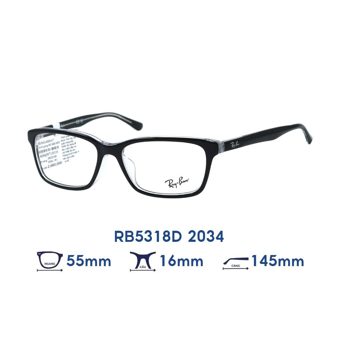  Gọng kính RAYBAN RB5318D 2034 