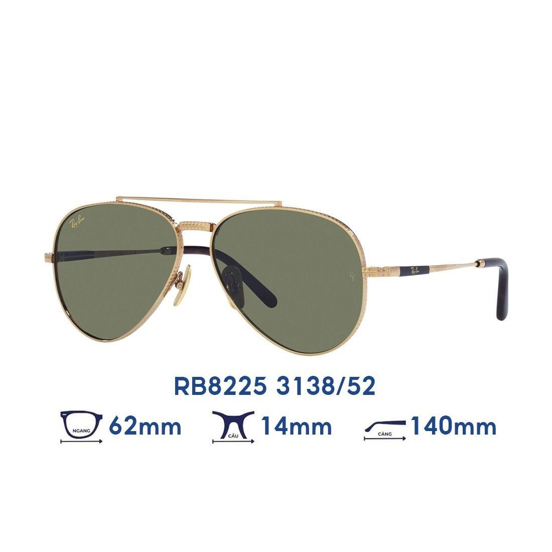  Kính mát RAYBAN RB8225 3138/52 