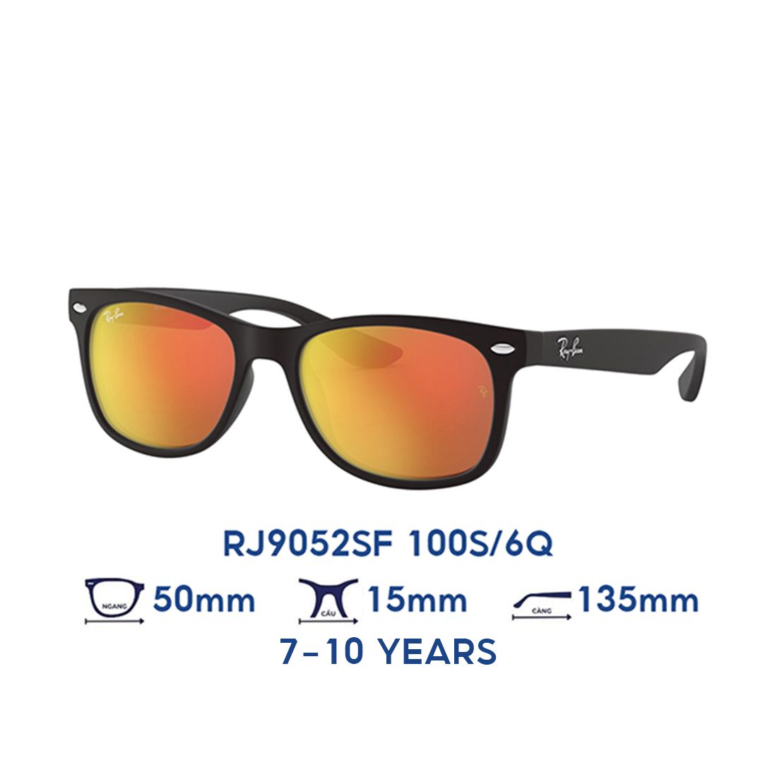  Kính mát trẻ em Kids RAYBAN RJ9052SF 100S/6Q 50 