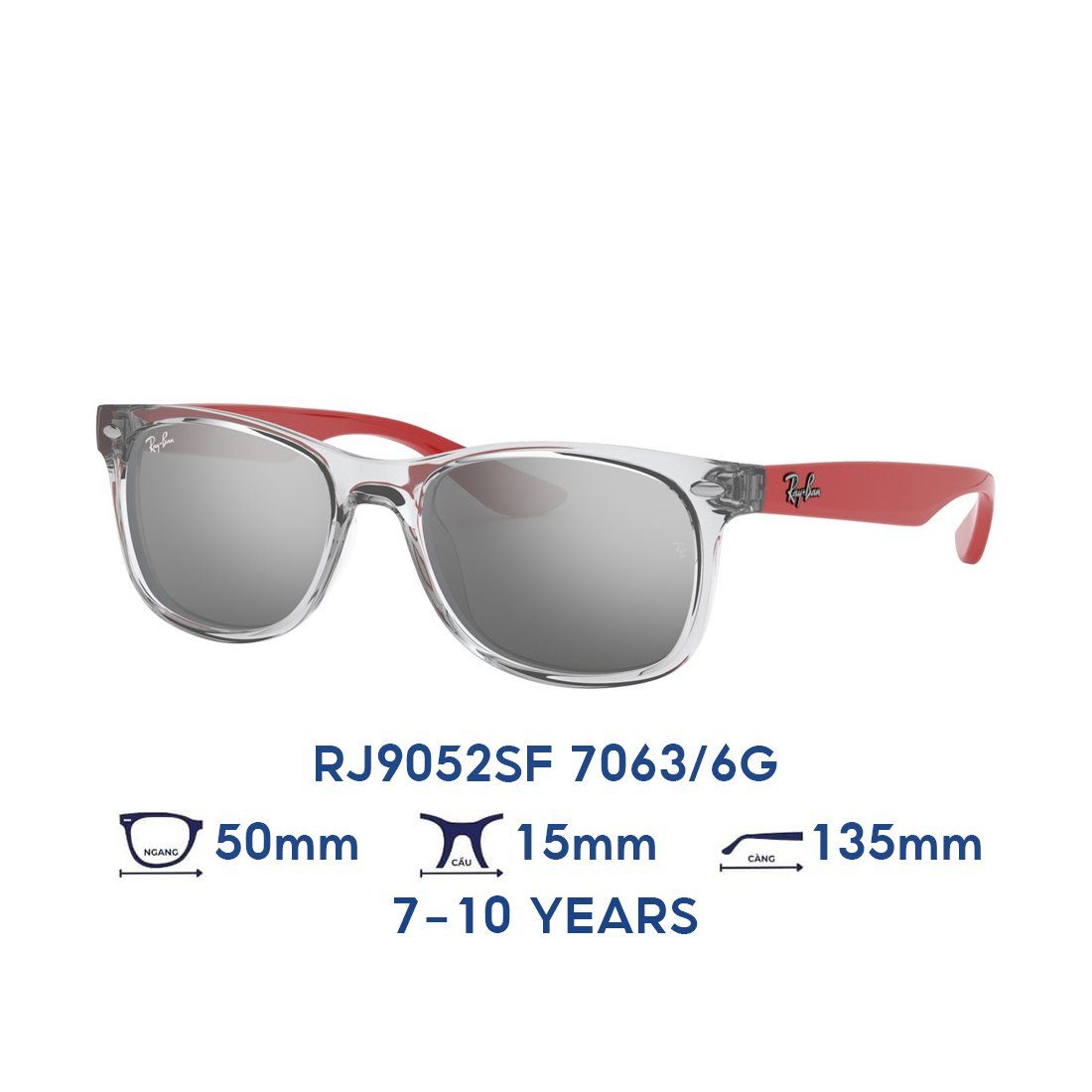  Kính mát trẻ em Kids RAYBAN RJ9052SF 7063/6G 