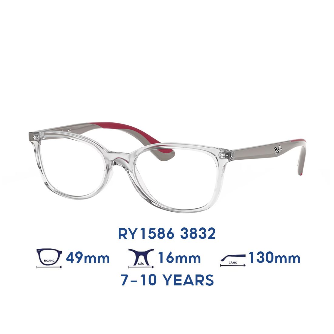  Gọng kính trẻ em Kids RAYBAN RY1586 3832 