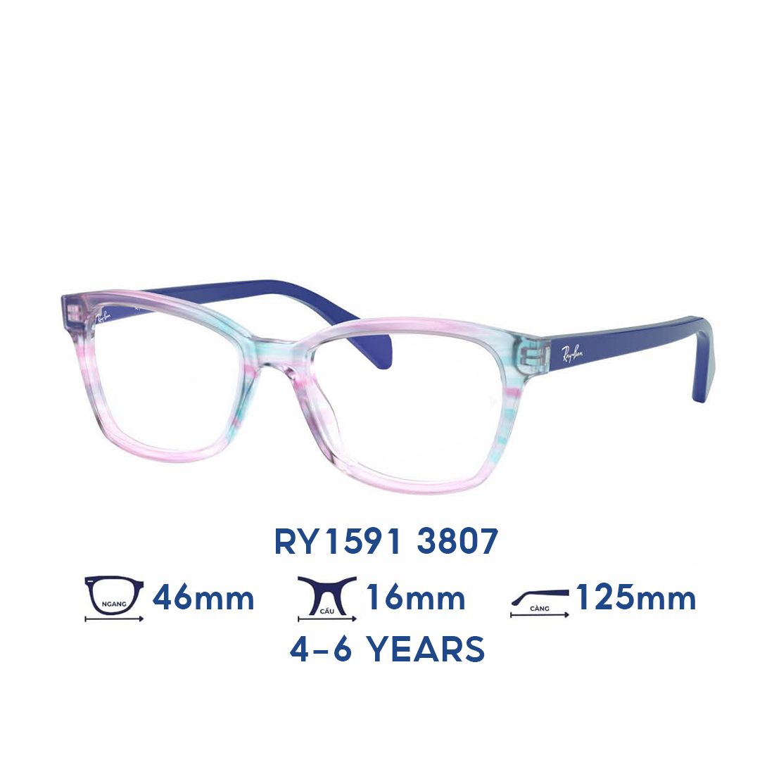 Gọng kính trẻ em Kids RAYBAN RY1591 3807 