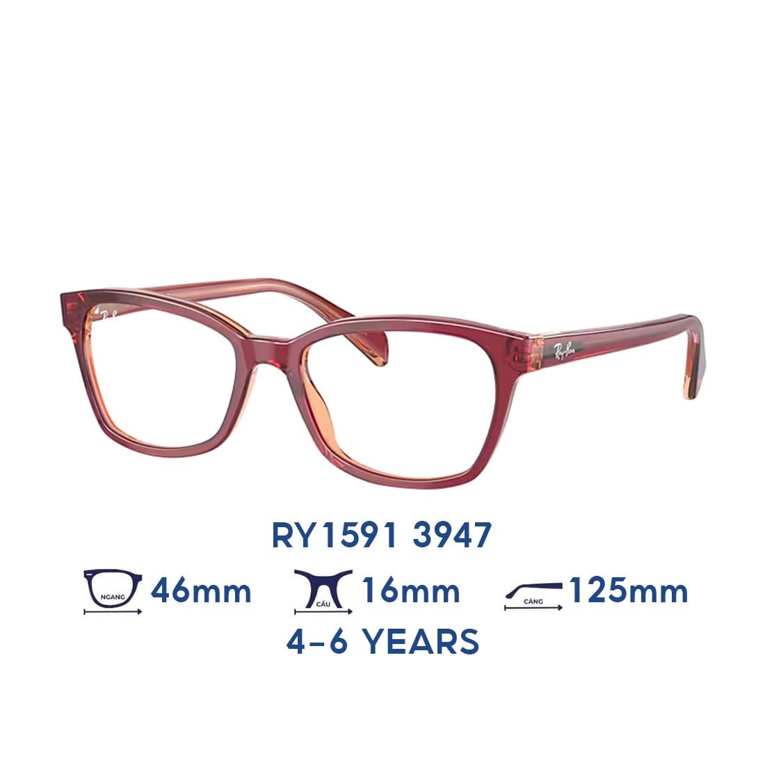  Gọng kính trẻ em Kids RAYBAN RY1591 3947 
