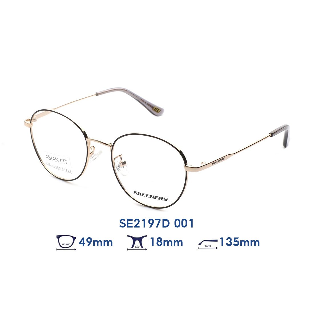  Gọng kính SKECHERS SE2197D 001 