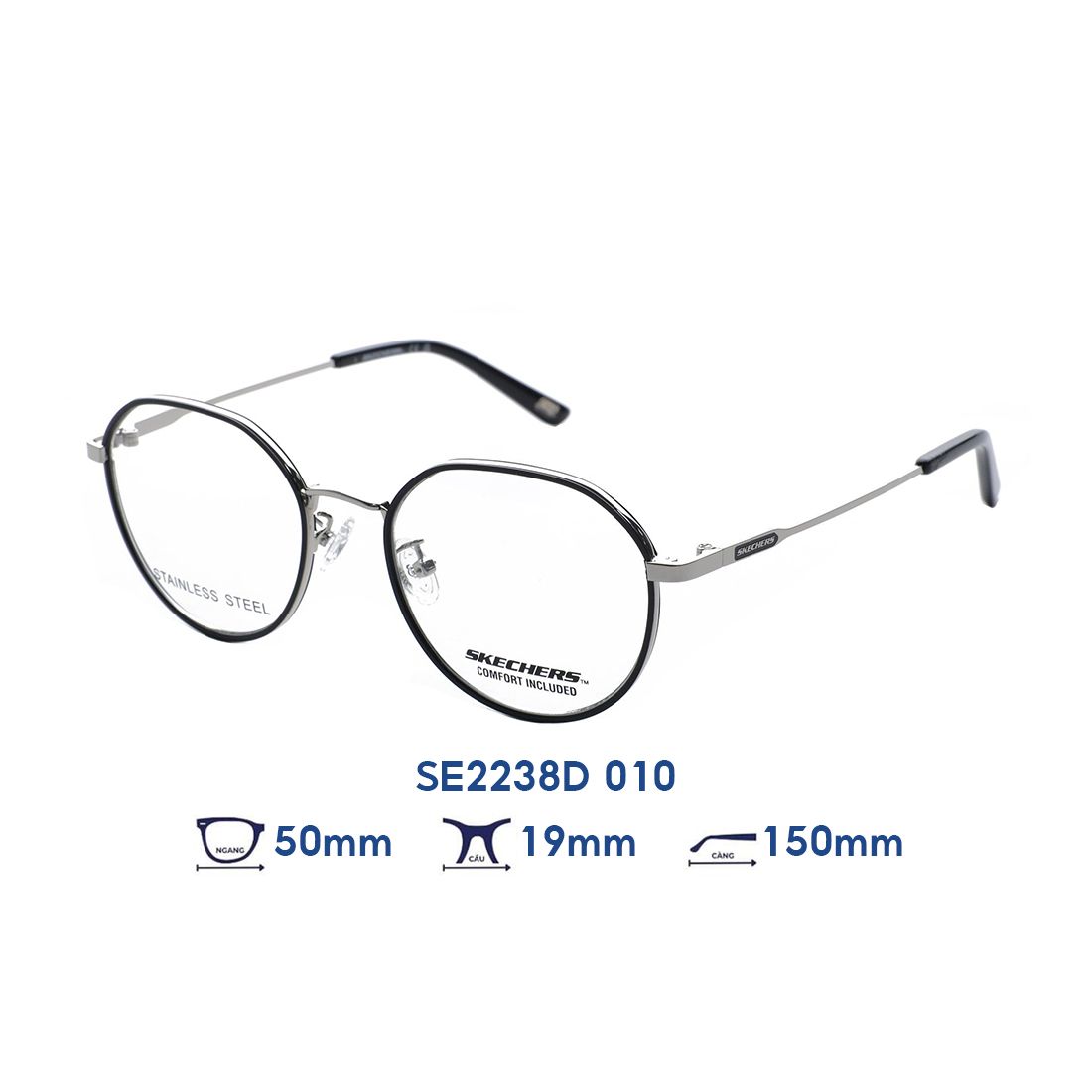  Gọng kính SKECHERS SE2238D 010 