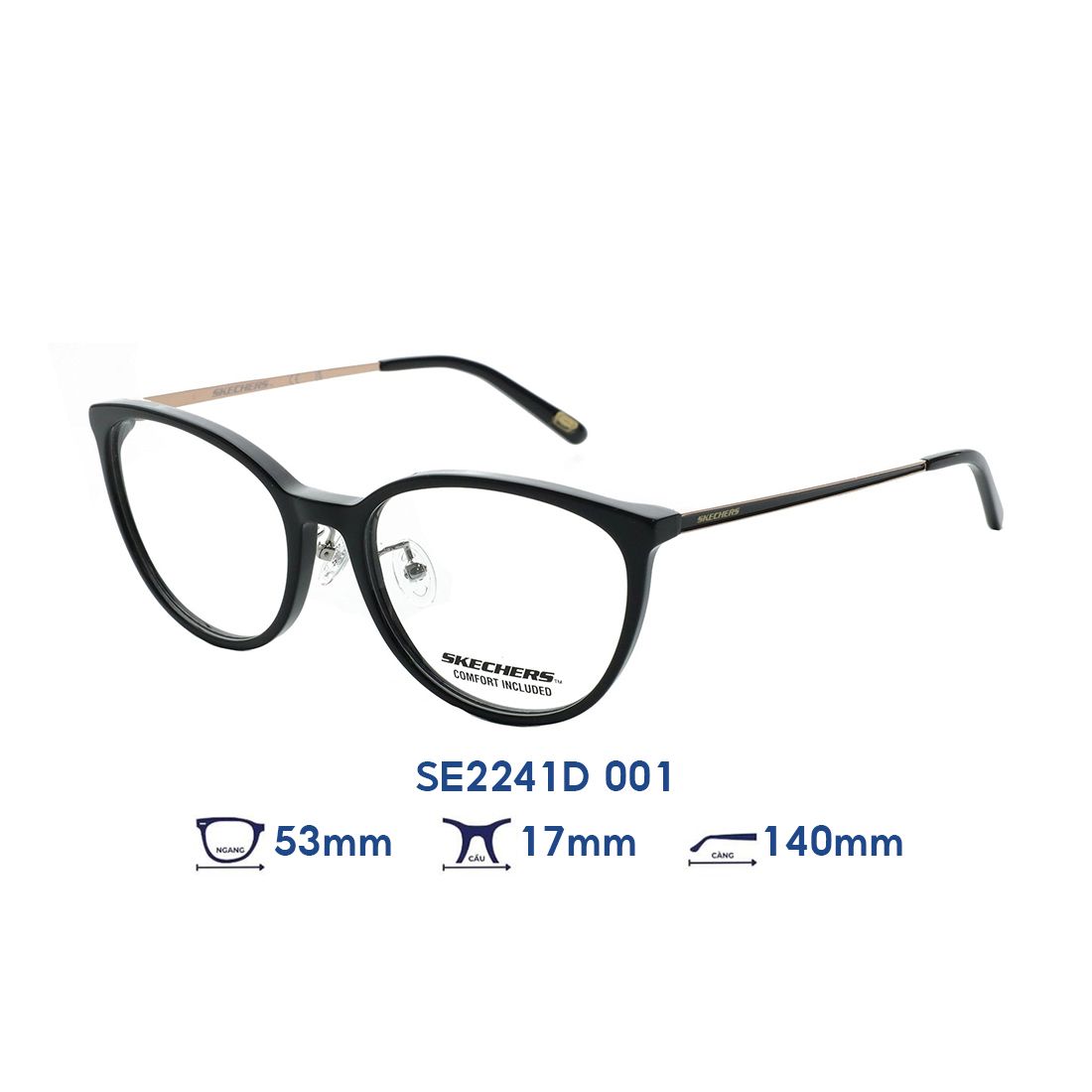  Gọng kính SKECHERS SE2241D 001 