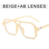  Kính Râm Sarifa Thời Trang Phương Tây Hai Chùm Tia Đa Giác Ánh Sáng Xanh Chống Ánh Sáng Xanh Cho Nữ - C1 