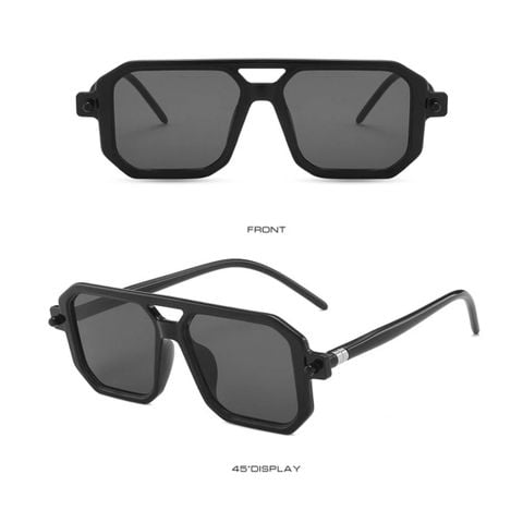 Kính Râm Sarifa Thời Trang Phương Tây Hai Chùm Tia Đa Giác Ánh Sáng Xanh Chống Ánh Sáng Xanh Cho Nữ - C1