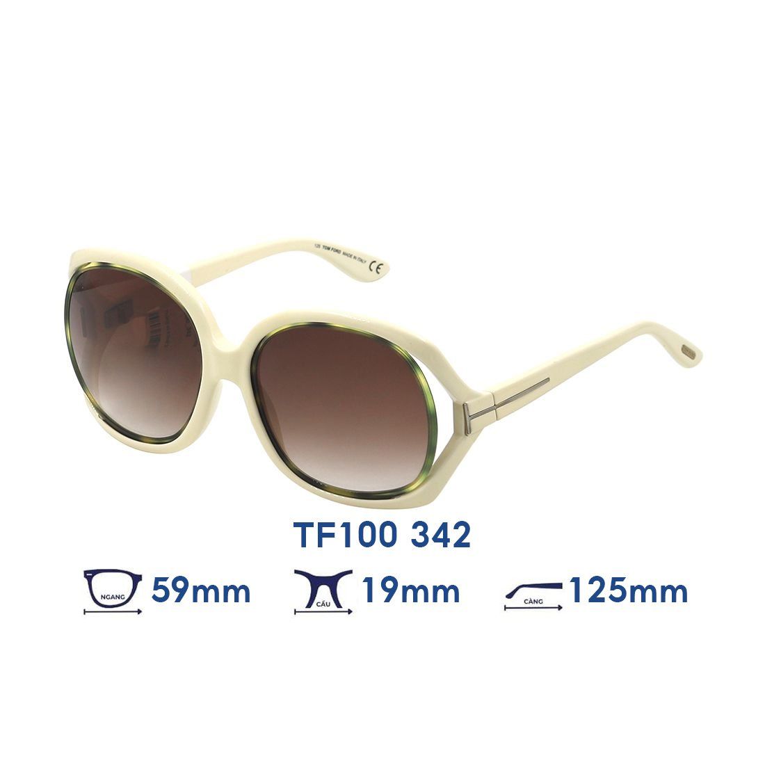  Kính mát Tom Ford TF100 342 