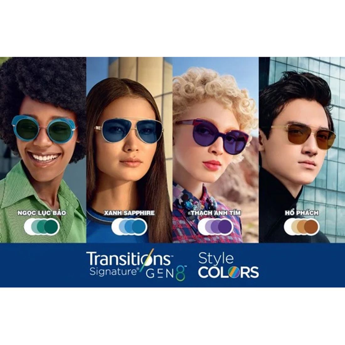 Tròng kính Essilor Transitions Signature Gen 8 Style Colors – LienSon