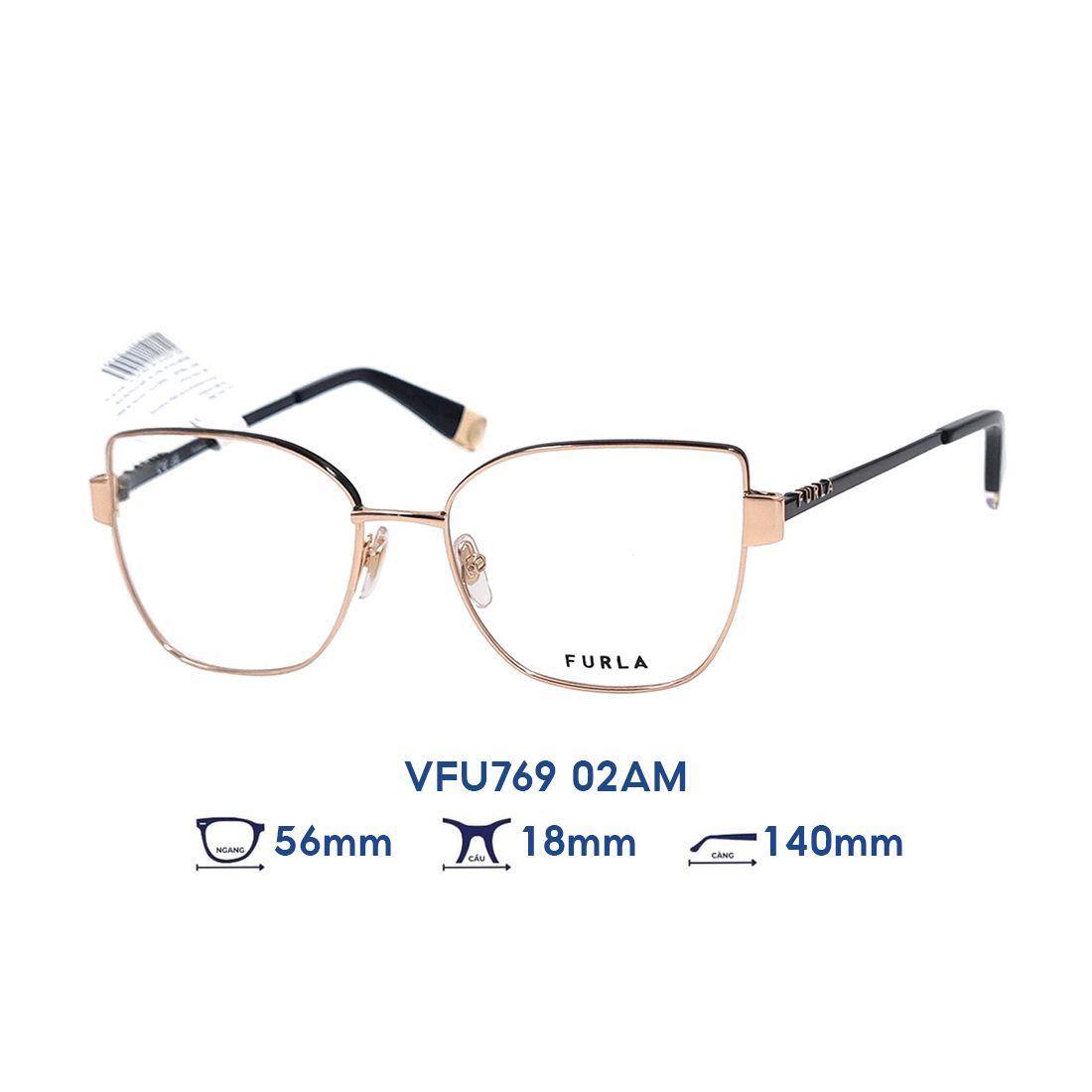  Gọng kính FURLA VFU769 02AM 