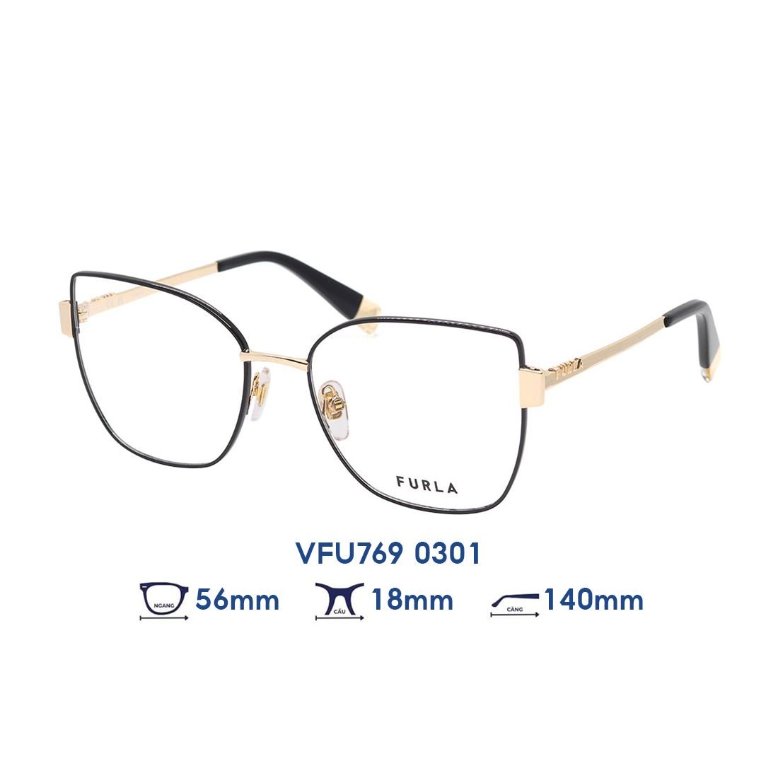  Gọng kính FURLA VFU769 0301 