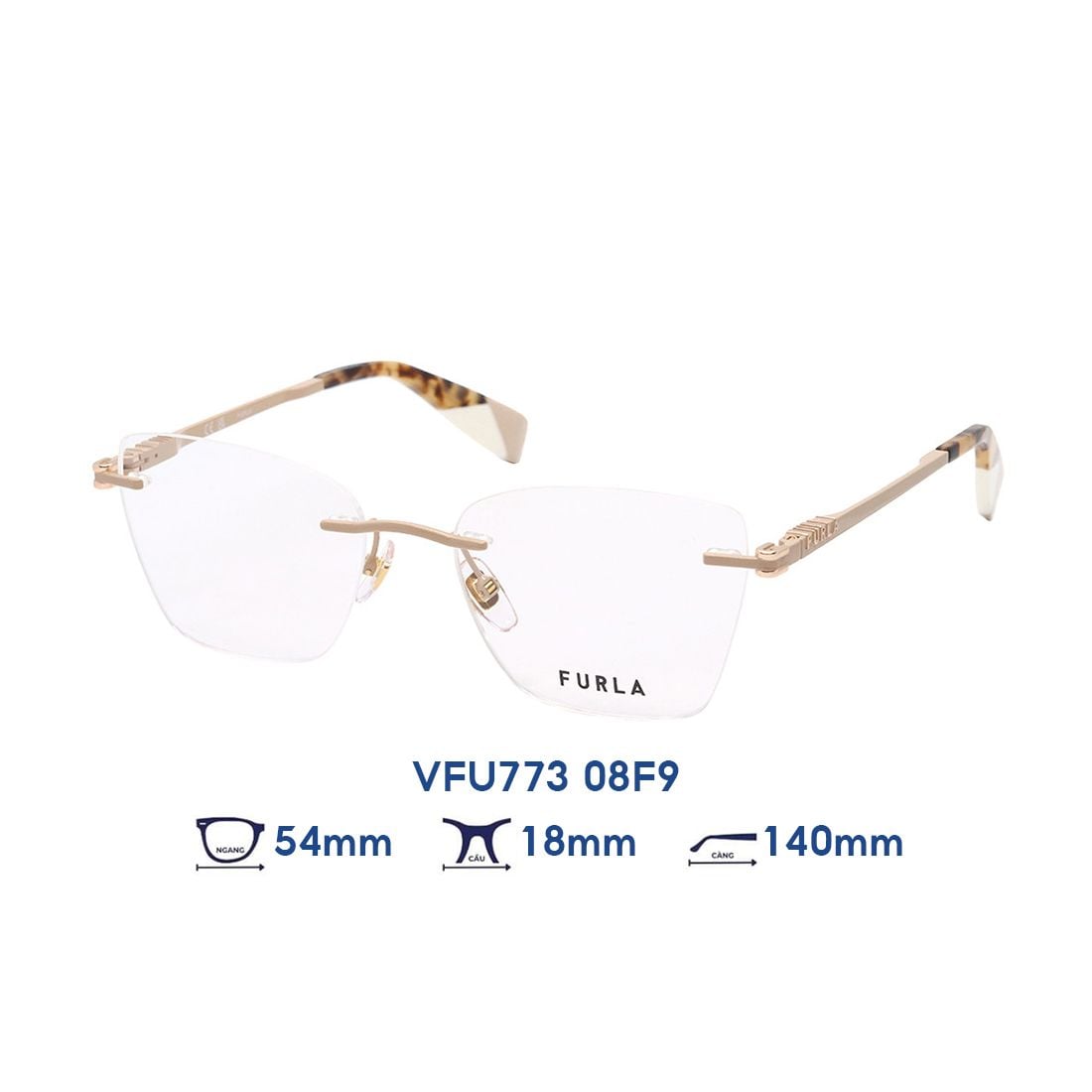  Gọng kính FURLA VFU773 08F9 
