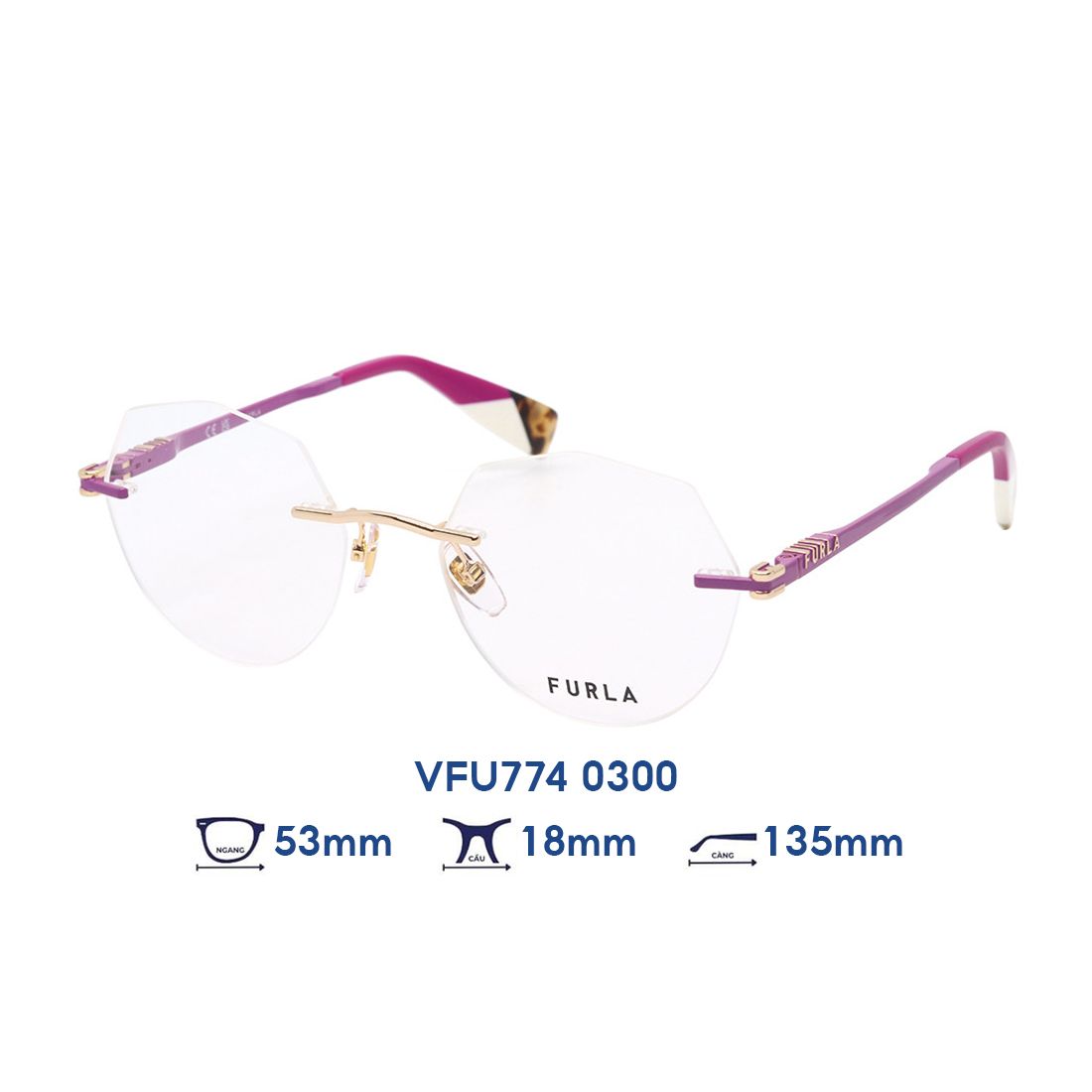 Gọng kính FURLA VFU774 0300 