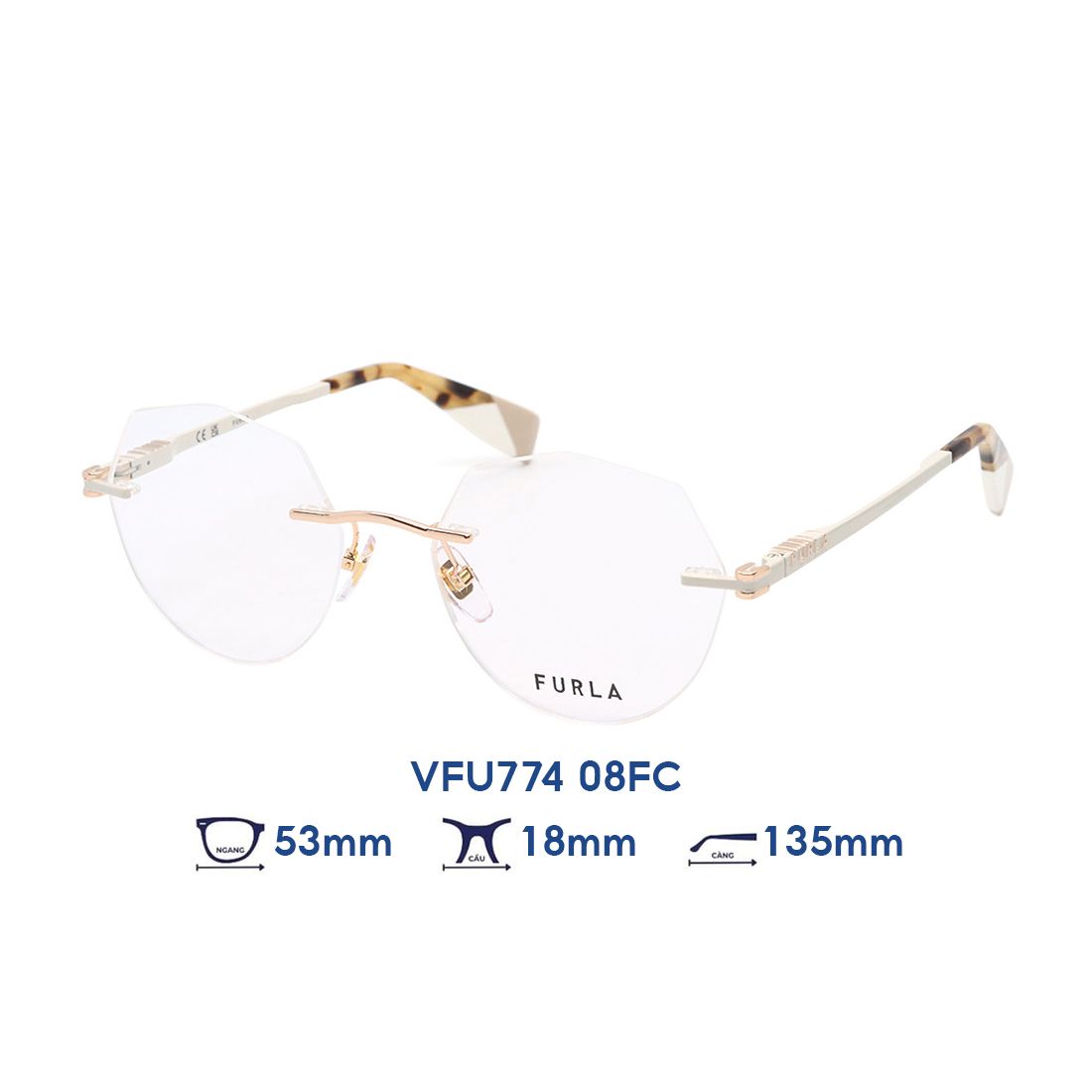  Gọng kính FURLA VFU774 08FC 