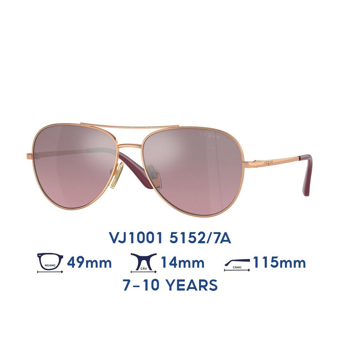  Kính mát trẻ em Kids VOGUE VJ1001 5152/7A 