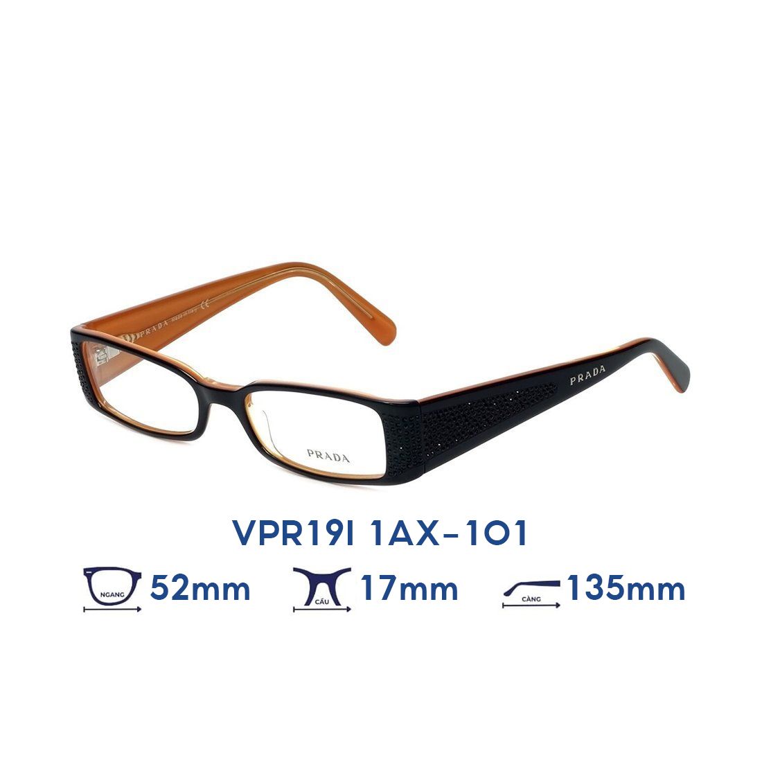  Gọng kính Prada VPR19I 1AX1O1 