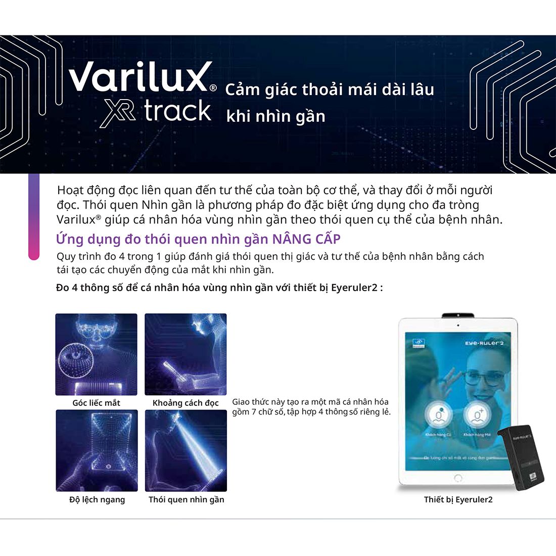  Đa Tròng Essilor Varilux XR Series XTrack Chống Ánh Sáng Xanh 