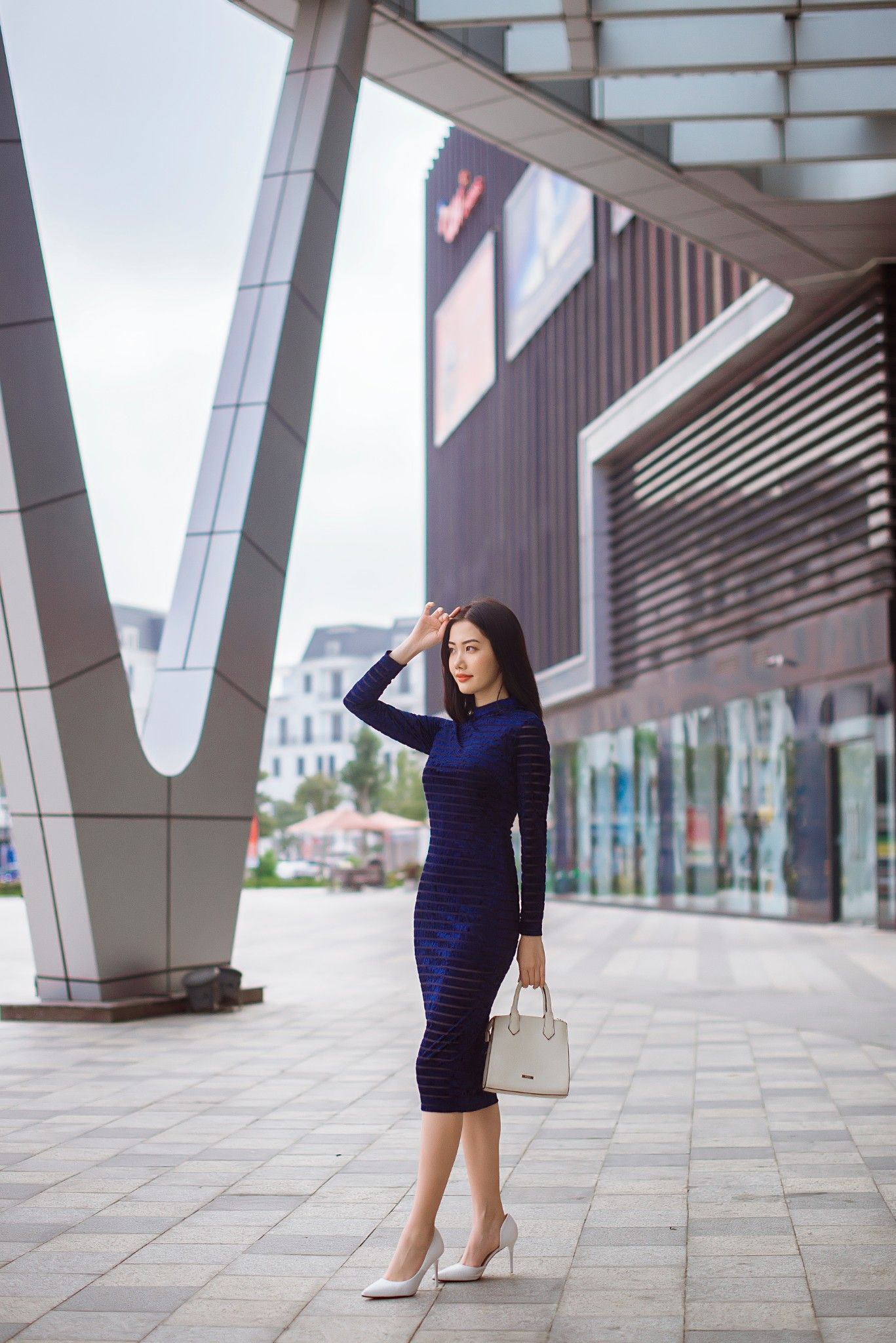  Đầm 2 lớp cao cổ 6410128 