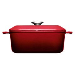 chao vuong woll iron casserole square 24x24cm chili red nhap duc