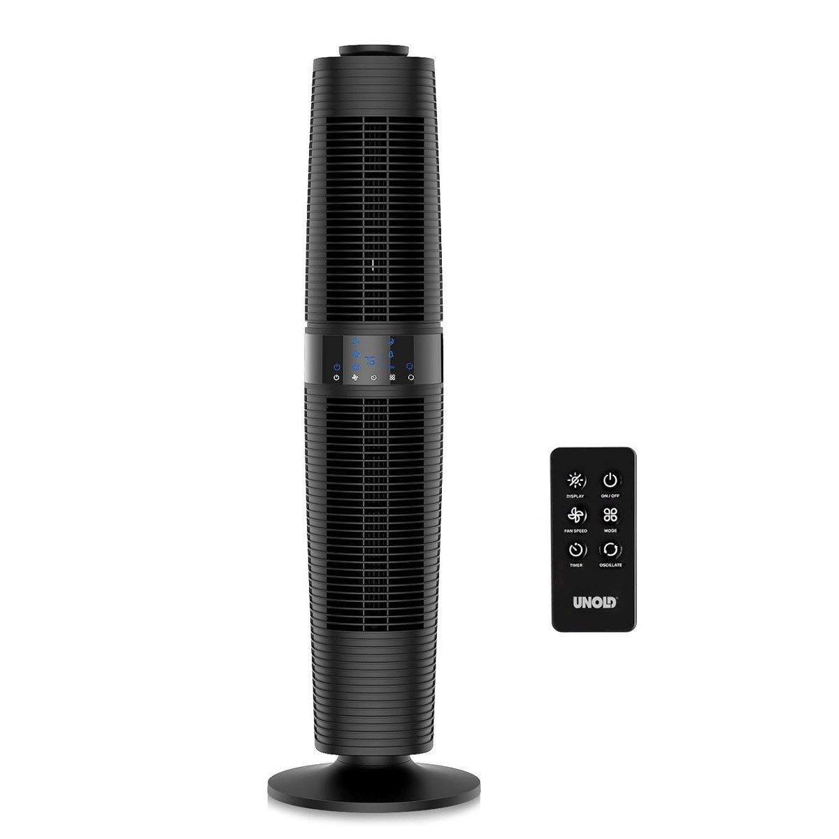 quat thap unold super air smart turmventilator 360 mau den 86135