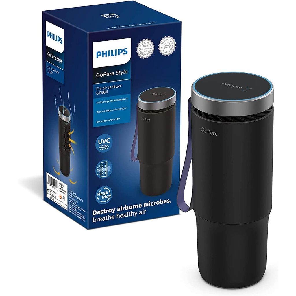may loc khong khi o to philips gopure style gp5611 car air purifier black