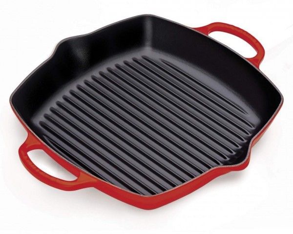 chao gang vuong 2 tay cam lecreuset grillpfanne quadratisch tief 30cm kirsche mau do