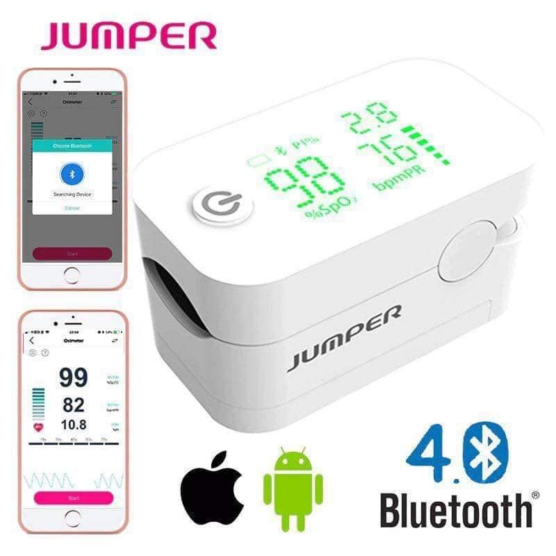 may do nong do oxy mau spo2 pr pi jumper jpd 500g ket noi bluetooth man hinh led