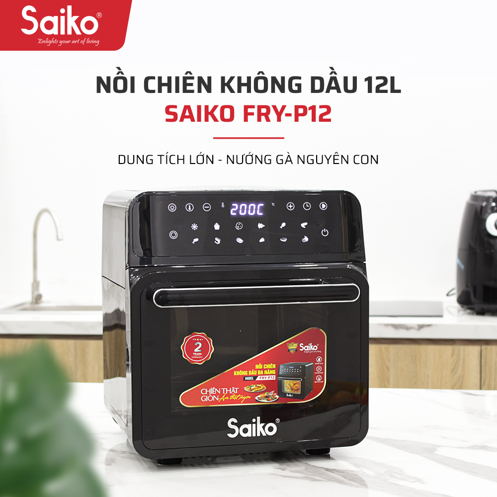 noi chien khong dau saiko fry p12 12 lit