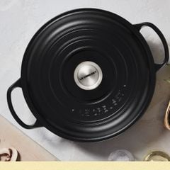 noi chao gang lecreuset gourmet profitopf evo 30cm den nham