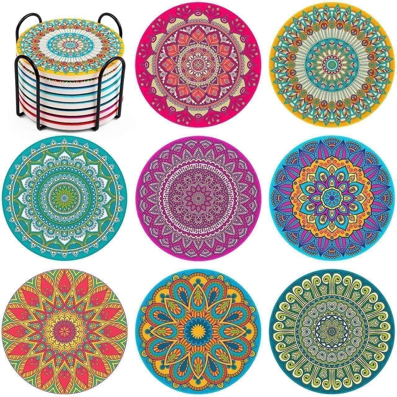 bo lot ly 8 chiec duong kinh 10 4cm innogear coasters coasters for drinks absorbent ceramic