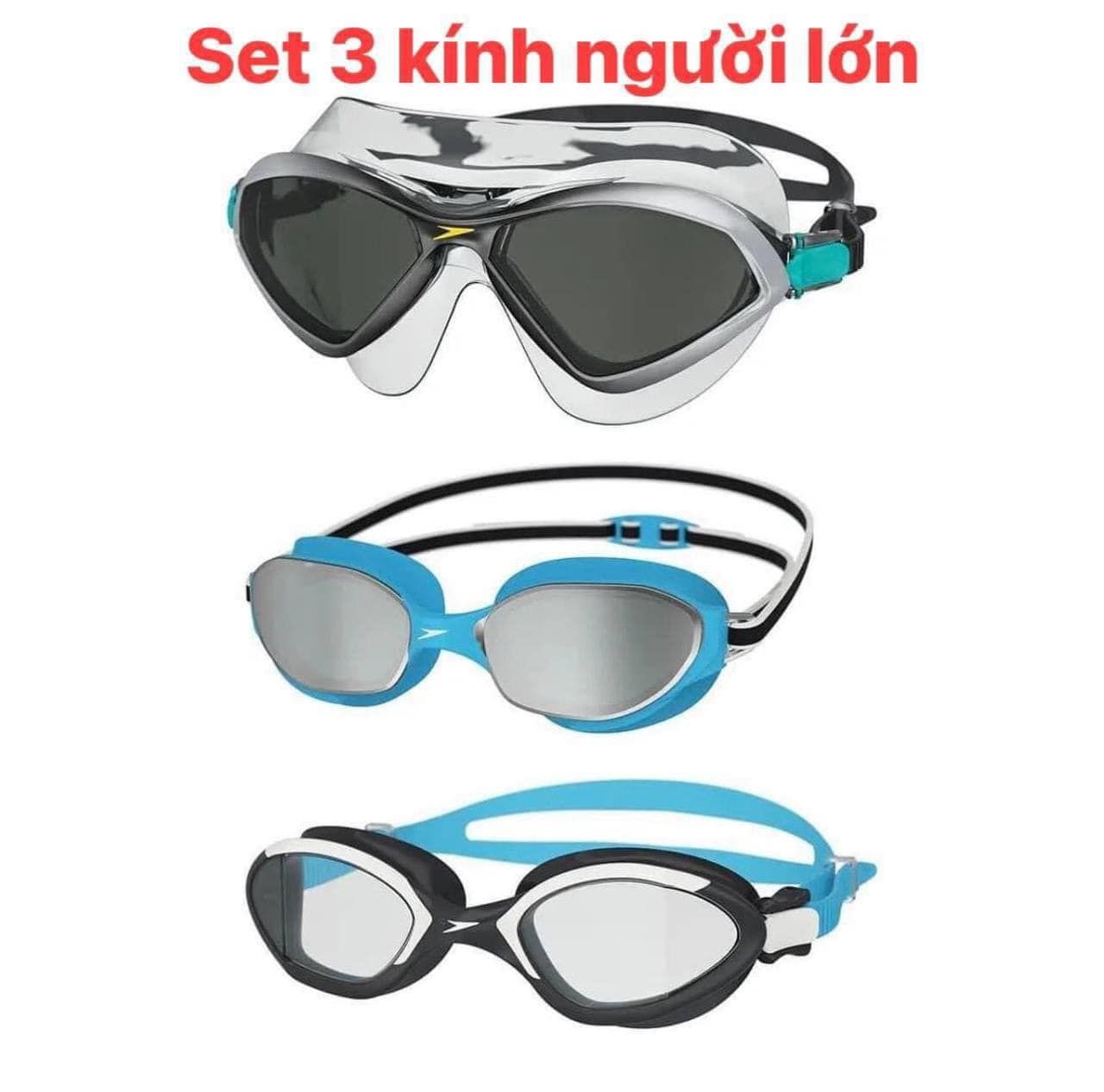 kinh boi speedo set 3 cai