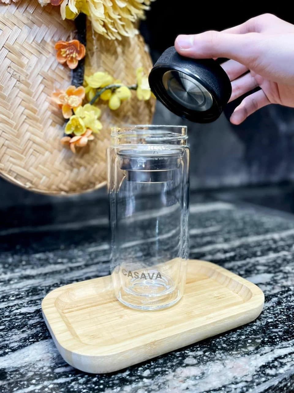 binh thuy tinh casava podium 450ml 2 lop cach nhiet co loi tra from italy