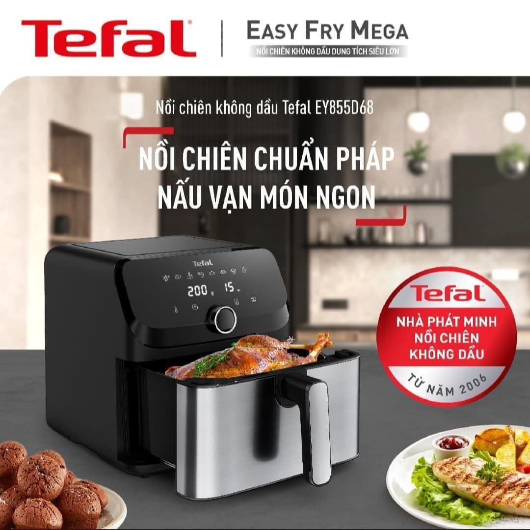 noi chien khong dau dien tu tefal ey855d68 easyfry mega