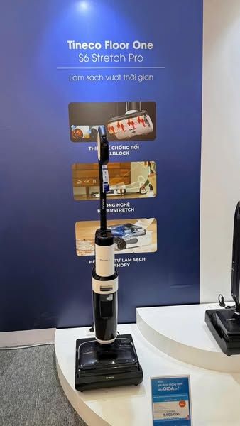 may lau nha hut bui tineco floor one s6 stretch pro